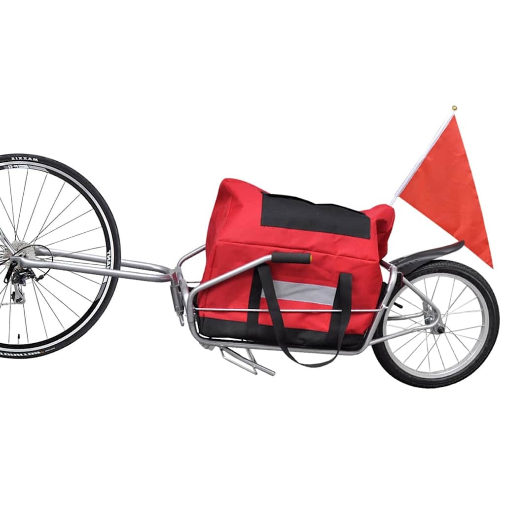vidaxl 一輪車トレーラー 91768.A シルバー Bike Trailer One-wheel with Storage Bag Single Wheel Cargo