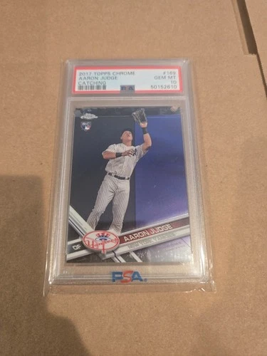 2017 Topps Chrome - Aaron Judge #169 Rookie Card (RC) - Catching - PSA 10 GEM MT