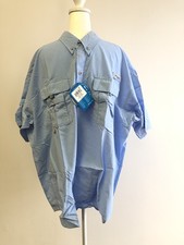 Columbia Men's PFG Bahama II Short Sleeve Shirt Light Blue Size XL New w/ Tags 