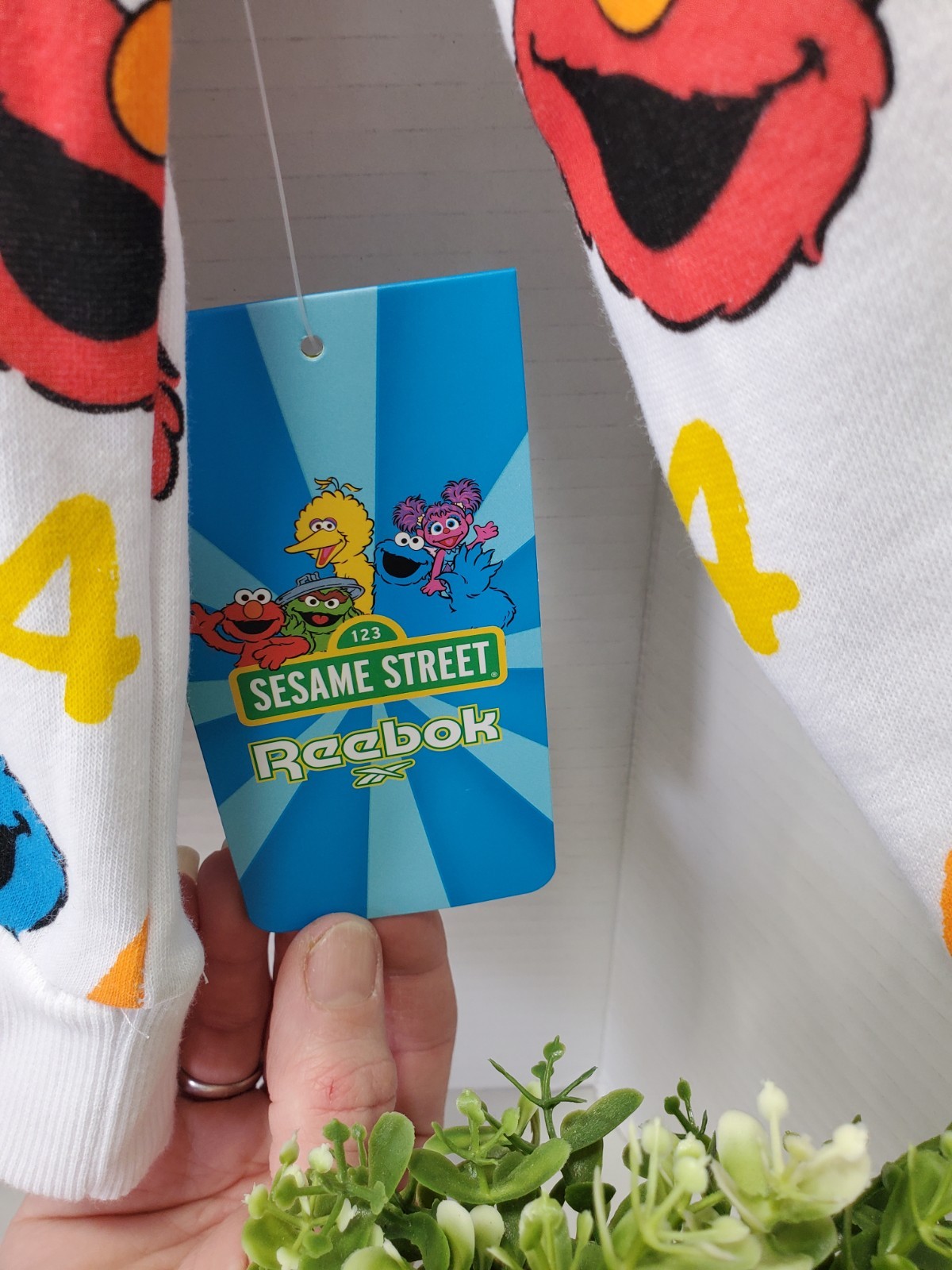 Sesame Street x Reebok Character Hoodie Pullover Sweatshirt Size 4T 🔴🔵🟡 NWT thumbnail 4