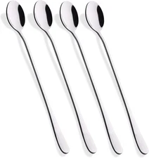 9-Inch Long Handle Stainless Steel Spoons, Set of 4