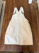 PLT Cream Overall Denim Dress Size 6