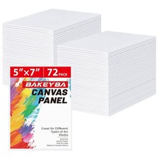 Canvas Boards for Painting 72 Pack, 5x7 Inch Panels, 100 Cotton White Blank ...
