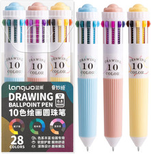 3 Pack Multicolor Pens, 10-In-1 Colored Ballpoint Pen, 28 Colors 0.8Mm Fine Po