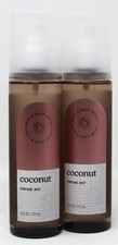 x2 Bath  Body Works Coconut Fragrance Perfume Mist Body 6 oz Shea Butter New