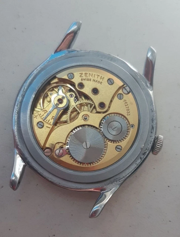 Vintage ZENITH Watch 37mm Calatrava Style 1950's Stainless Steel Case Swiss Made - Image 4 of 4