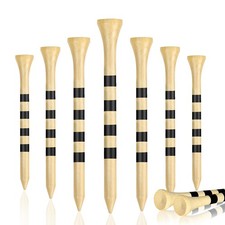 100 Pack Wooden Golf Tees Bamboo Biodegradable 2-3/4 and 3-1/4 Inch Stable Tees