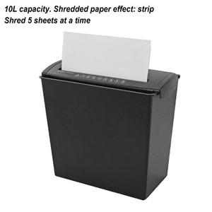 Déchiqueteuse de papier électrique 10L Petite taille 5 Feuilles Strip Shredder pour H PS