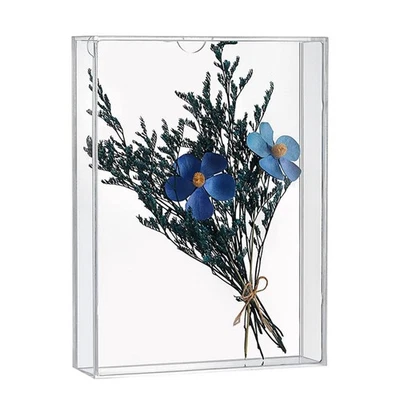 Cadre boîte à mémoire acrylique pour conservation des fleurs billets et petit - Photo 1/4