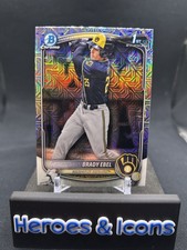2025 Bowman Draft Chrome Mega Box Brady Ebel #BDC-194 1st Bowman Mojo Brewers 🚨