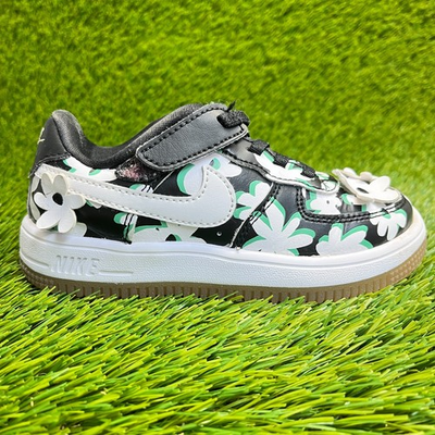 #ad Nike Air Force 1 Low EasyOn Boys Size 11C Black White Athletic Shoes Sneakers $39.99