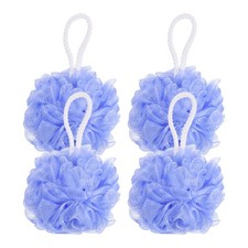 4Pcs Bath Sponges for Shower, 50G Body Scrubber for Daily Body Wash, Blue