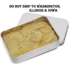 200 Premium Brass Pipe Screens 3/4 Inch with Metal Box for Smoking Pipes