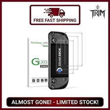 3-Pack 7-Inch Tempered Glass Screen Protectors for Steam Deck - Water Resistant