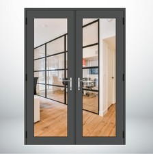 Upvc French Door - Full set - Grey - Black - £600 starting price inc Glaze - Uk