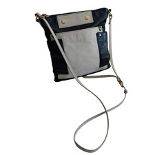 MARC By Marc Jacobs Leather Colorblock Black/Cream Flat Crossbody Bag