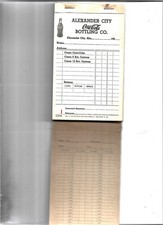 ALEXANDER CITY COCA-COLA BOTTLING CO. ROUTEMANS RECEIPT BOOK UNUSED 1950s