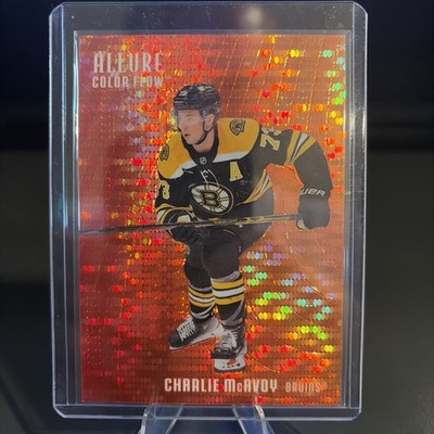 Upper Deck Allure Color Flow Charlie McAvoy Red Orange Spectrum /399 #CF-18 