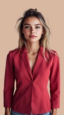 Halston Women's Single Button Blazer Jacket Size 12P