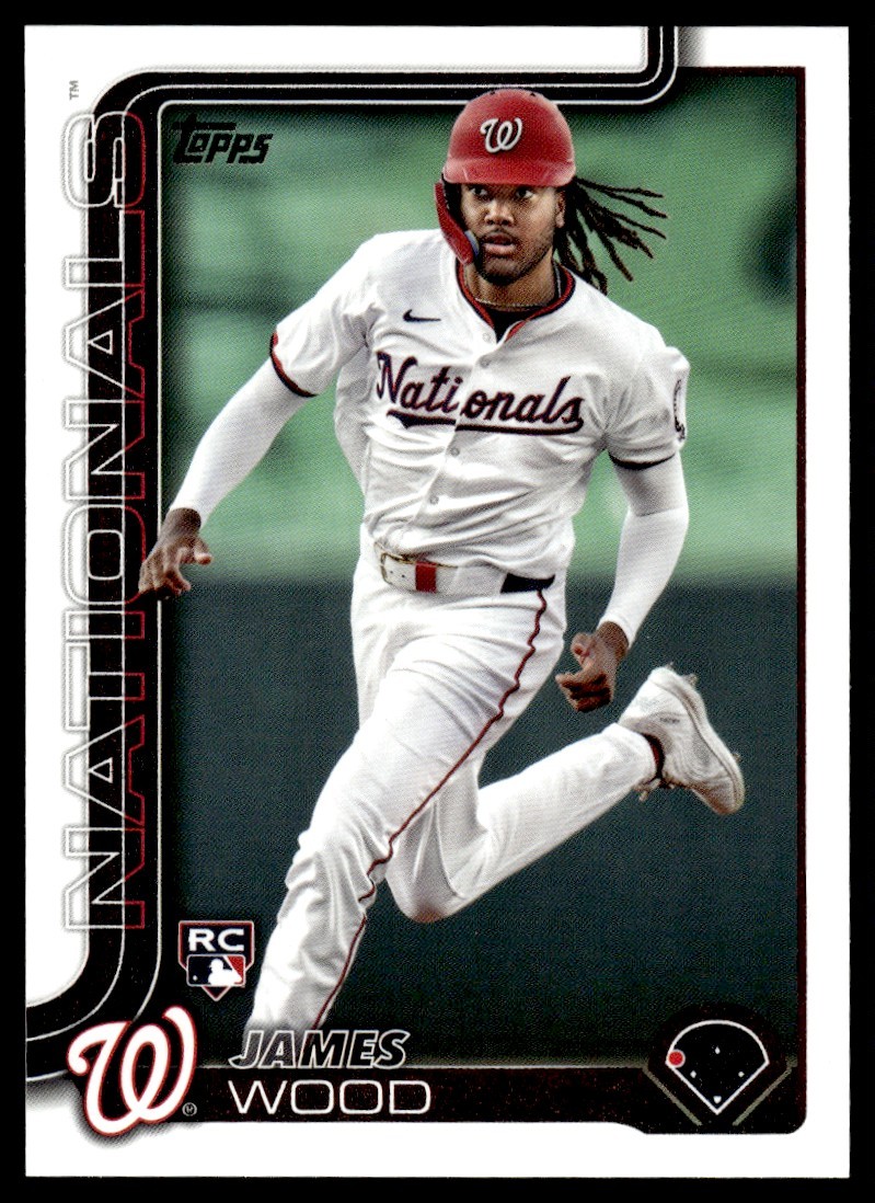 2025 TOPPS JAMES WOOD ROOKIE #6 WASHINGTON NATIONALS #181