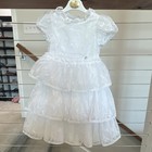 Ermanno Scervino Junior Girls White Lace Ball Gown Puff Sleeve Dress Size 4A-104 — photo 1