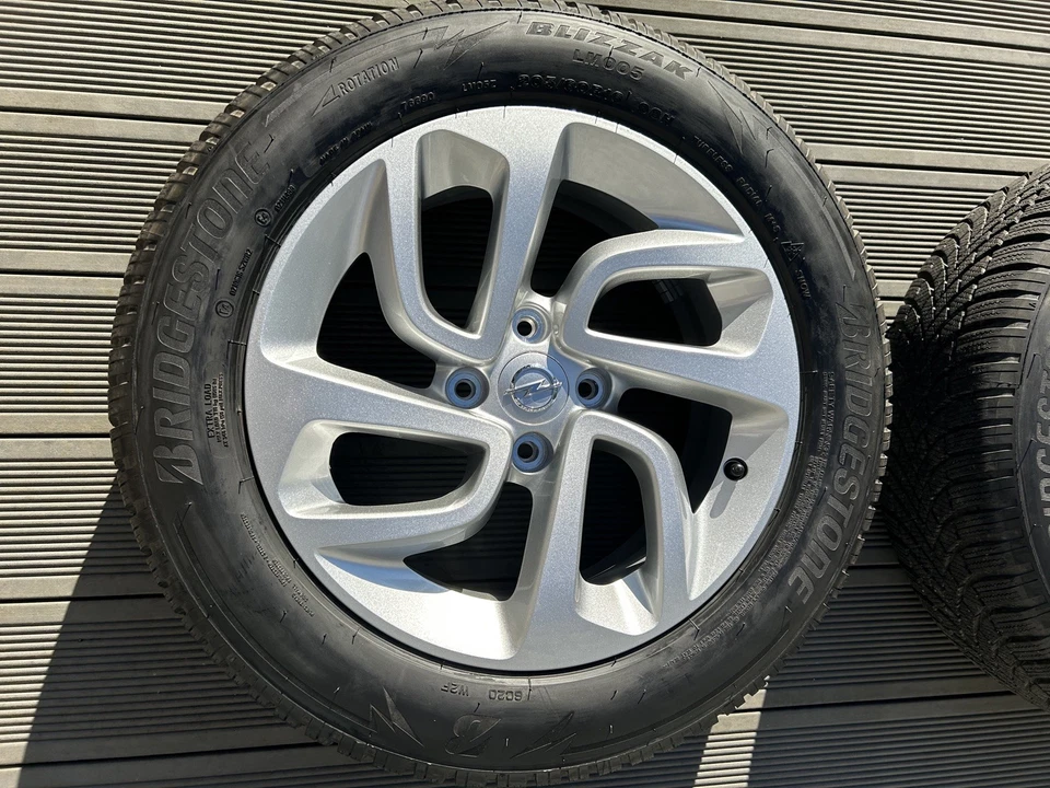 4x ORG OPEL Crossland X Alu Winterräder Bridgestone Blizzak B205/60 R16 96H 8mm! - Bild 3 von 4
