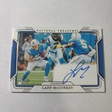 2024 National Treasures Ladd McConkey GOLD FOIL - On Card Auto /25 RC 
