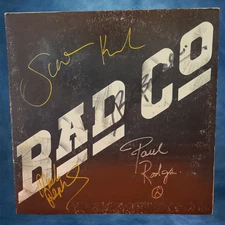 Bad Company - Signed vinyl record - Self-Titled - 4 signatures