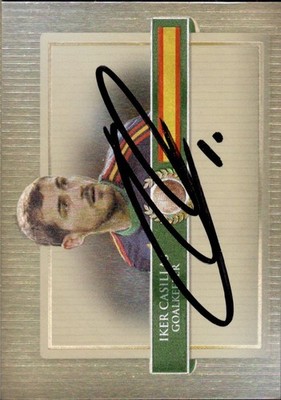 2014 Futera Unique Conquerors Autograph Iker Casillas On card Auto 9/15 CQ28