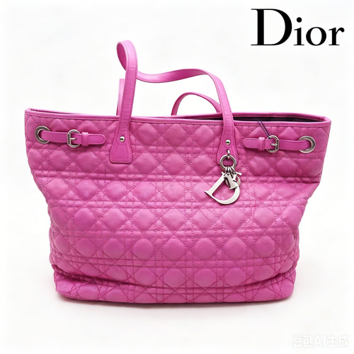 Christian Dior Cannage Panarea Tote  Women's large tote bag  pitaya color USA/