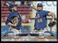 P.J. Conlon / Corey Oswalt RCOM, 2018 Topps Update #US13 RC New York Mets