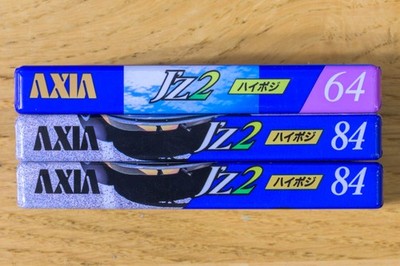 Lot of 3 Compact Cassette tapes Axia J'z2 64, 84 Type 2 Chrome New Sealed