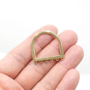 Authentic 2PCS Gold Plated Geometric Charm Pendant Connector 26X29mm GQZ1