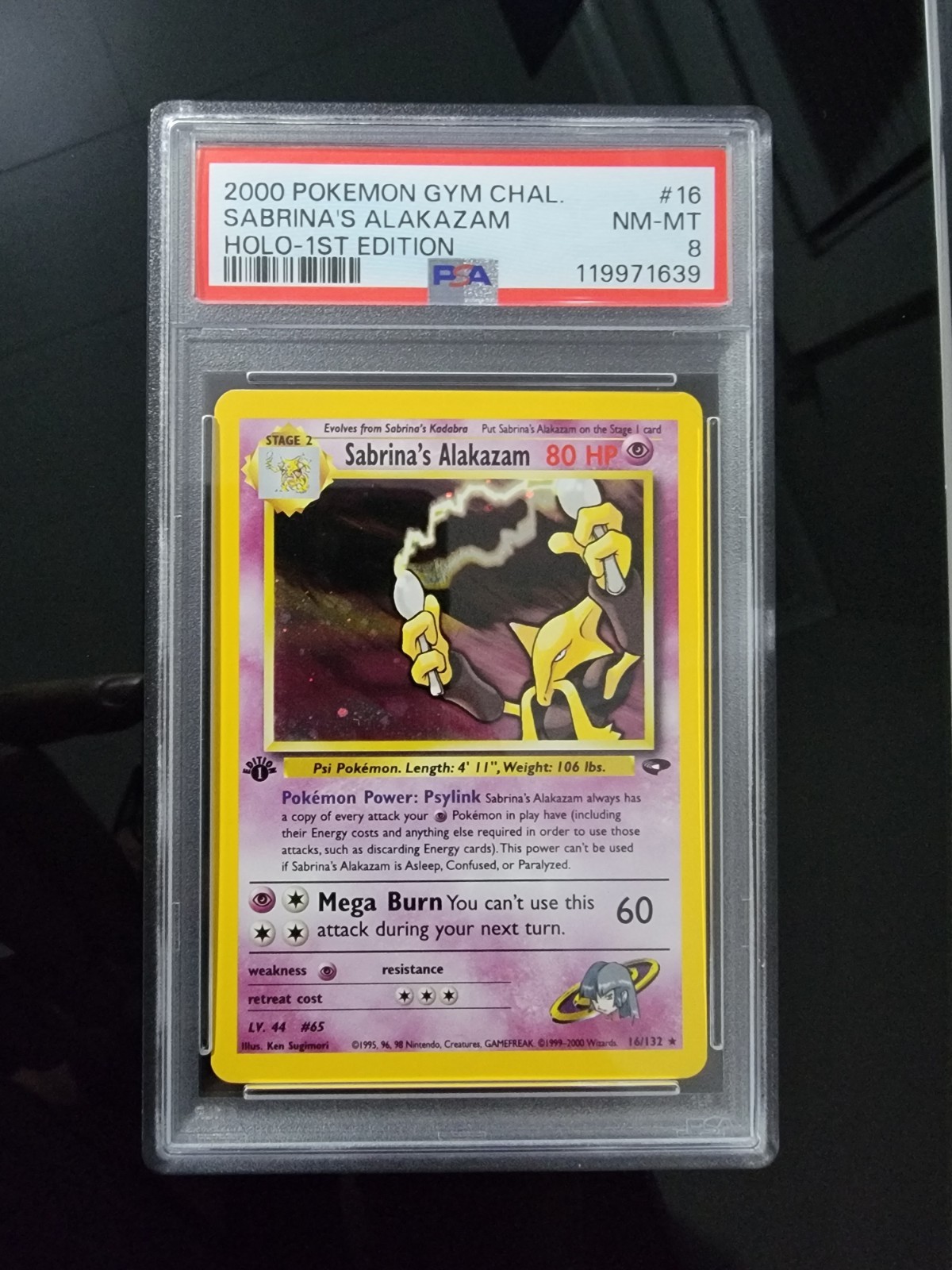 Sabrina's Alakazam 16/132 Gym Challenge Holo