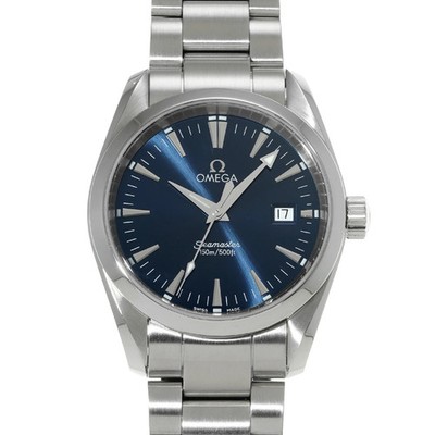 OMEGA Seamaster Aqua Terra Quartz 2518.8 Blau Herrenuhr gebraucht #3144