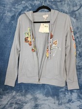 Lucky Brand Gray-blue Womans Zip Up Hoodie Size Small