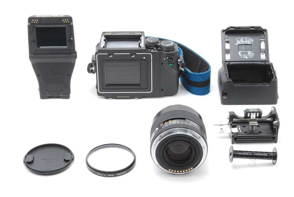 [Near MINT+] CONTAX 645 Body AE Finder Planar 80mm f/2 Lens Film Back From JAPAN - Image 2 of 4