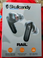 Skullcandy - Rail In-Ear Wireless Earbuds - iPhone Android Bluetooth- True Black
