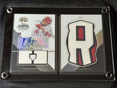 Bryce Harper 2012 Topps Triple Threads Game Used Letter #3/3 Rookie Auto Booklet