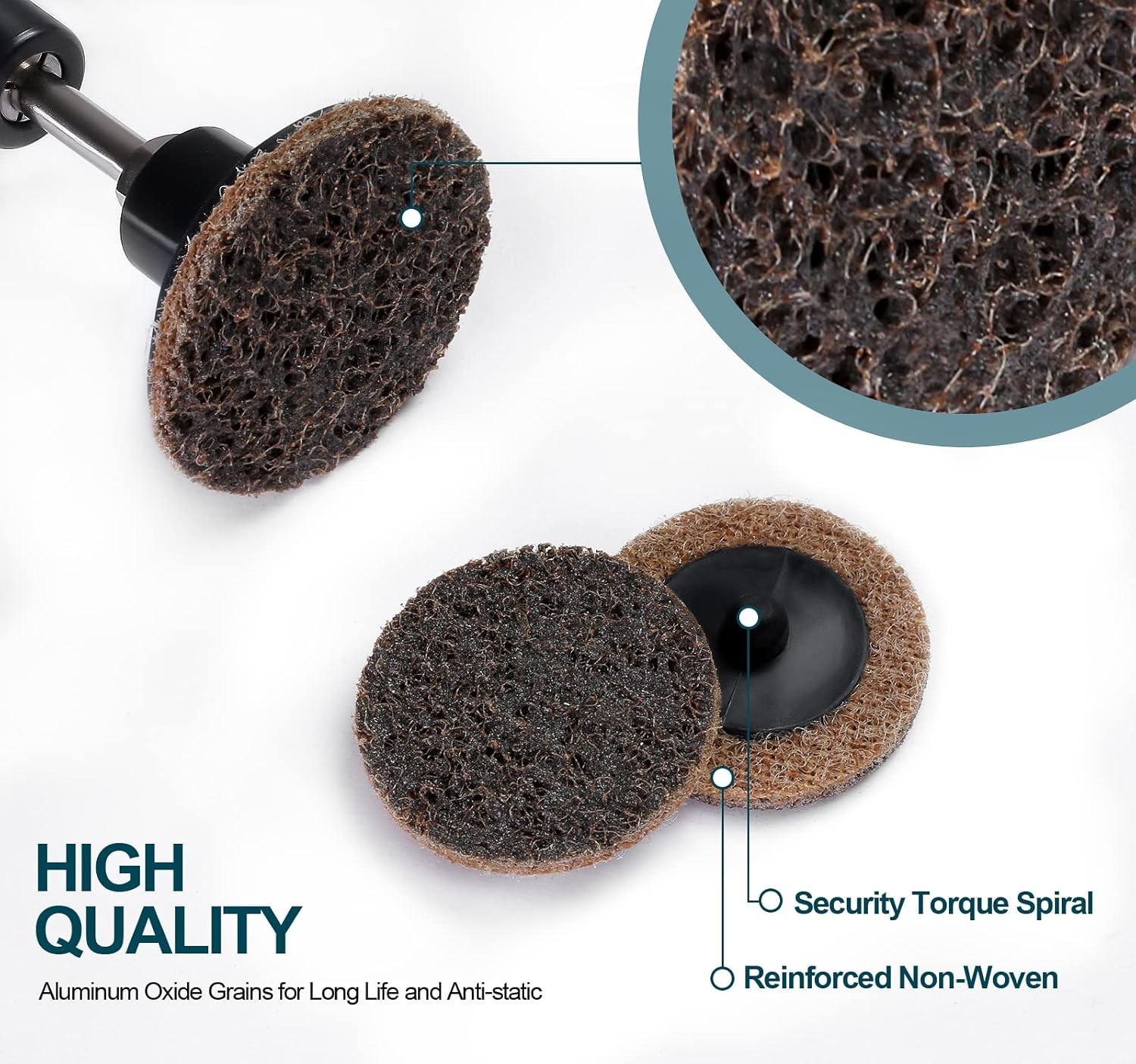 S SATC 46PCS Sanding Discs 2 Inch Roll Lock Quick Change Discs 1pcs 1/4'' Holder