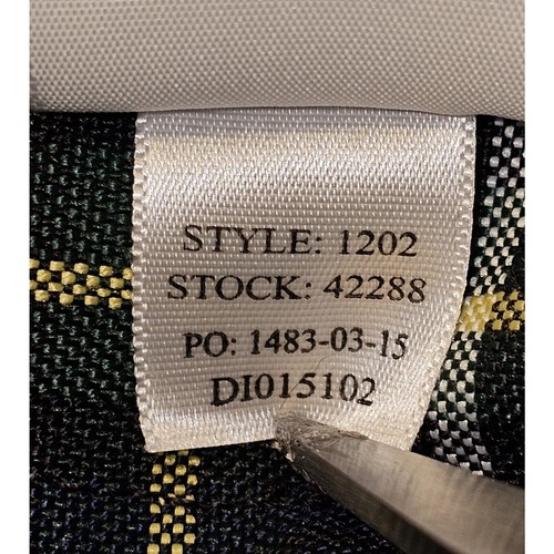 Parker Blue Green Plaid Skirt Size 5 Box Pleats Side Zipper New Academia Grunge - Picture 9 of 9