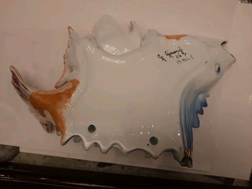 Ceramica Vintage G.Girardi Da Parete Con Pesci Variopinti - Foto 3 di 4