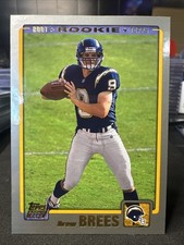 Drew Brees Topps #328 Chargers New Orleans Saints ‘10 2001 RC RP Rookie Card. rookie card picture