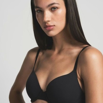 NEW SKIMS Fits Everybody T-Shirt Bra in Onyx 34DD 34E NWT Black