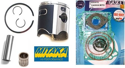 Cagiva Mito 125 flacher Einzelring 56 mm Top End Rebuild Kit inkl Kolben & Dichtungen