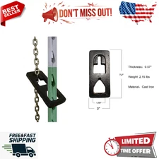 2 PCS T Post Puller Plate - Cast Iron Heavy-Duty Steel - Farm & Garden Equipment