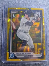 2024 Bowman 1st Chrome Prospects First Yellow #BCP186 Ben Rice /75 