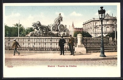 Madrid, Fuente de Cibéles, Ansichtskarte 