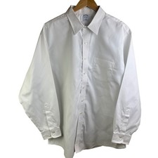 Brooks Brothers White Slim Fit Long Sleeve No Iron Dress Shirt 18/35 Men's