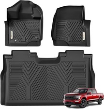 Floor Mats Fit for Ford F-150/F150 Lightning SuperCrew Cab 2025-2015 Rear w/o U-